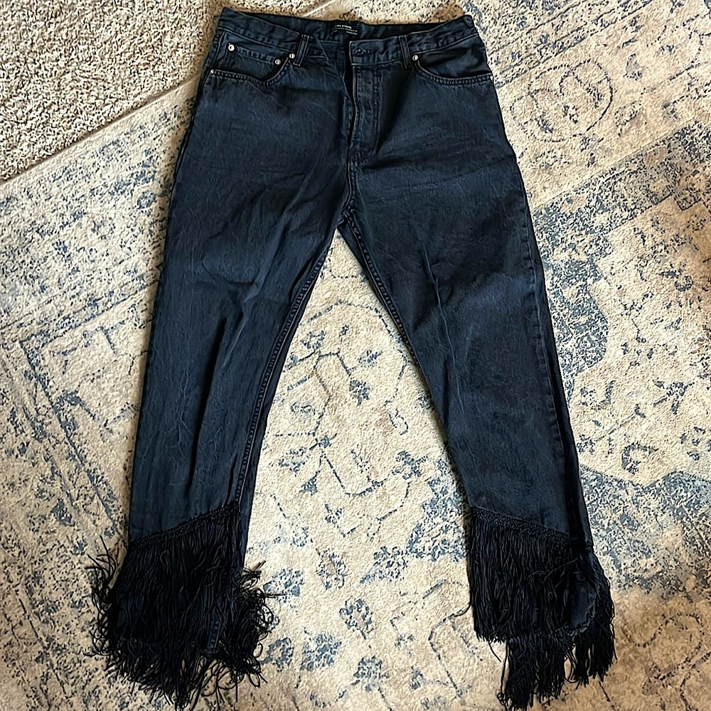 Black fringe Zara Jeans!